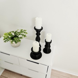 Dolls House Candle, Set of 3 Candles, Choice of Colours, Miniature Candles, 12th Scale Candles