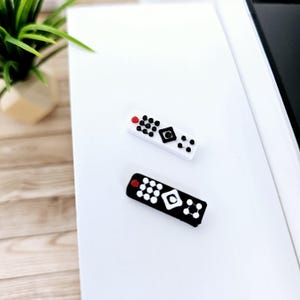 Dolls House Remote Control, Black or White, 12th Scale TV remote control