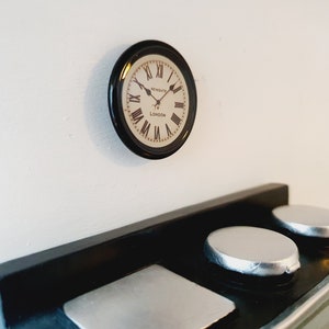 Dolls House Modern Clock, Newgate Clock, Miniature Clock, Black 12th Scale Clock image 4