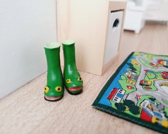 Melody Jane Puppenhaus Gummistiefel – Schwarz, 1:12 Maßstab, 27 Mm, Gartenzubehör Melody Jane Puppenhaus Gummistiefel – Schwarz, 1:12 Maßstab, 27 Mm, Gartenzubehör