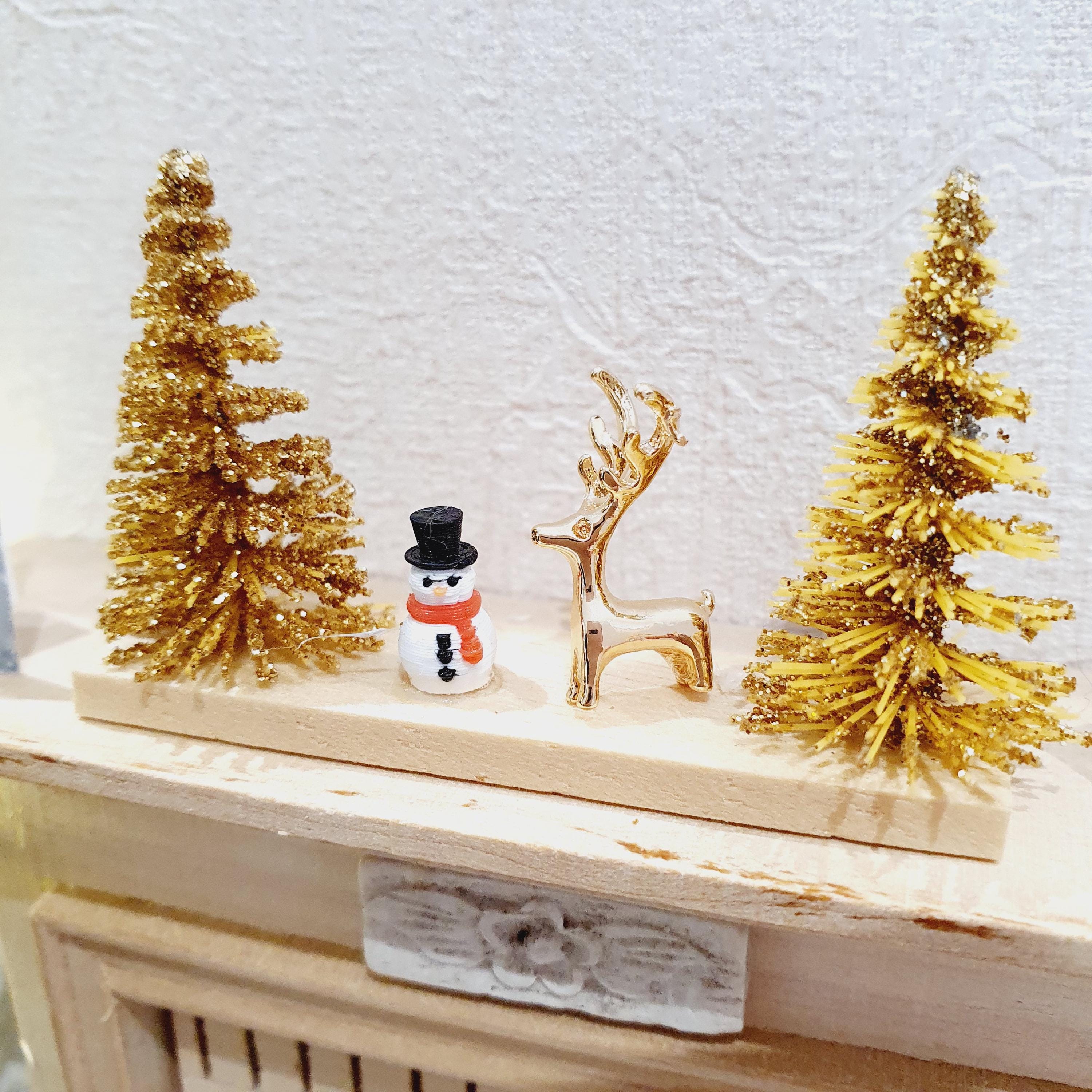 Decorazione natalizia per casa delle bambole, decorazione per albero di Natale in miniatura in scala 1:12 - Italia
