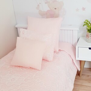 Melody Jane Dollhouse Pink Bedding Set - 1:12 Scale Miniature Bedroom Accessory
