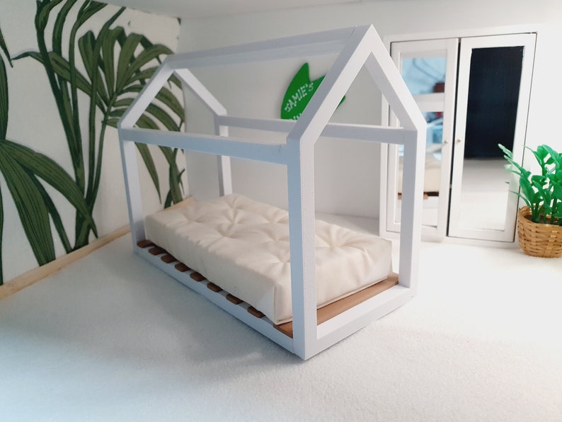 Dolls House Single House Bed With Mattress Choice of Colours Etsy