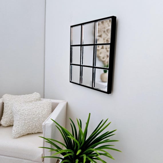 Dolls House Modern Square Mirror: 12th Scale Miniature