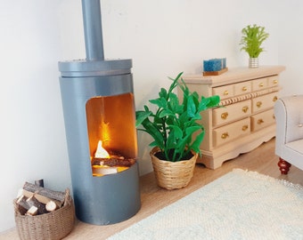 Mini Leña Para Casas De Muñecas | Escala 1:12 | Decoración De Jardín O Granja | Accesorio Realista