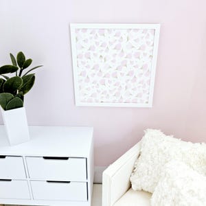 Dolls House Modern Wall Art: Pink Shapes, 12th Scale Miniature