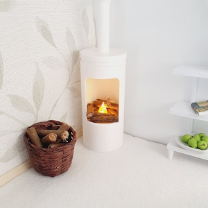 12th Scale Glow Well Metal Glowing Fire With Logs FPG033