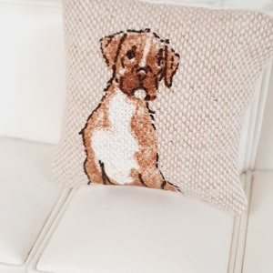 Dolls house 1x Dog cushion, Choice of Dog, 12th scale cushions, miniature cushion image 9