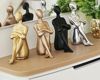 Dolls House Seated Person Ornament | Contemporary Sculpture | 1:12 Scale Miniature Decor