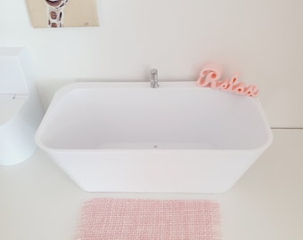 Dolls House Modern Bath with tap, Choice of colours 1:12th Scale, Miniature Freestanding bath (BATH3)