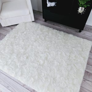 Dolls House Lovely fur coloured Rug  1:12th Scale, Miniature Rug