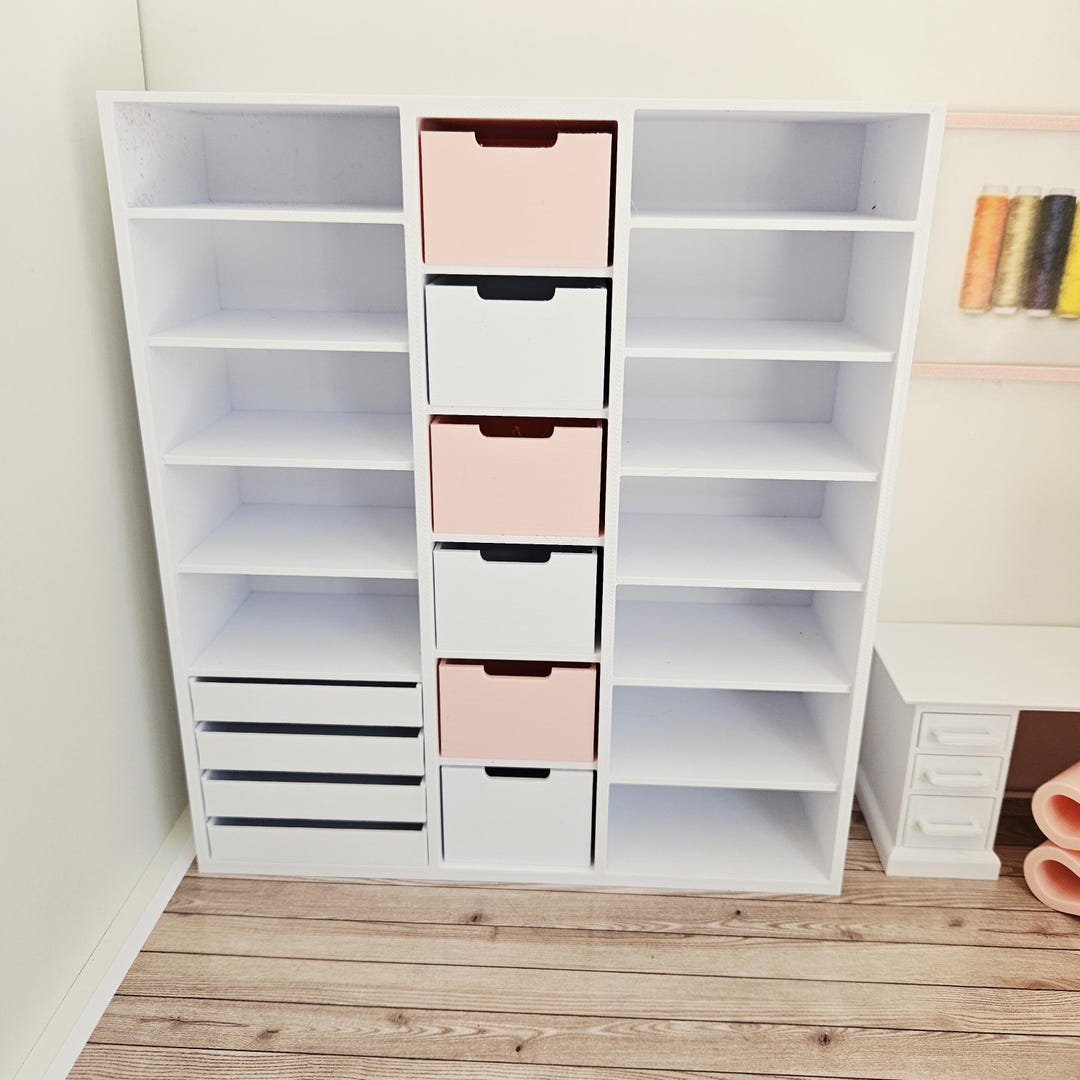 Dolls House Open Craft Storage Unit – Modern Craft/ Sewing Room ...