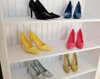 Dolls House High Heel Shoes | Choice of Colours | Miniature Ladies Heels | 1:12 Scale