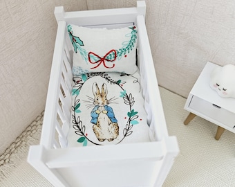 Dolls House Christmas Bedding Set – Peter Rabbit 1:12 Scale