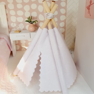 Dolls house Choice of Colour TeePee / Tent, 12th scale tent, miniature teepee, Tipi, Tent
