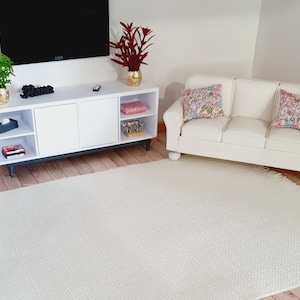 Dolls House Large Off White Rug  1:12th Scale, Miniature Rug (RUG-EX)