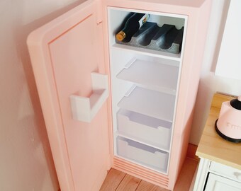 Maison de poupée, cuisine moderne, réfrigérateur SMEG rouge, échelle 1/12ème, réfrigérateur miniature (K-FR-8) - France