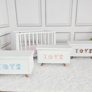 Caja de juguetes para casa de muñecas: almacenamiento de miniaturas a escala 12