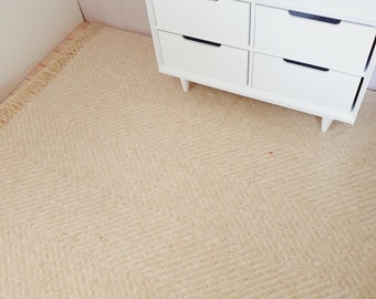 Tappeto a spina di pesce beige scuro per casa delle bambole, scala 1:12, tappeto in miniatura (RUG-EX)