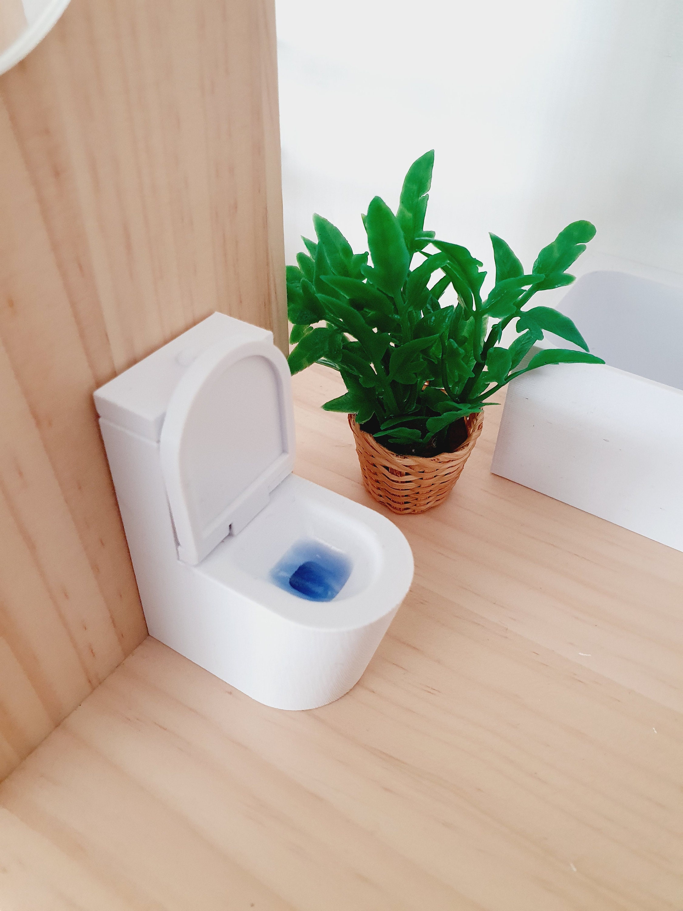 Dolls House White Modern Toilet With Working Hinged Toilet Lid Etsy