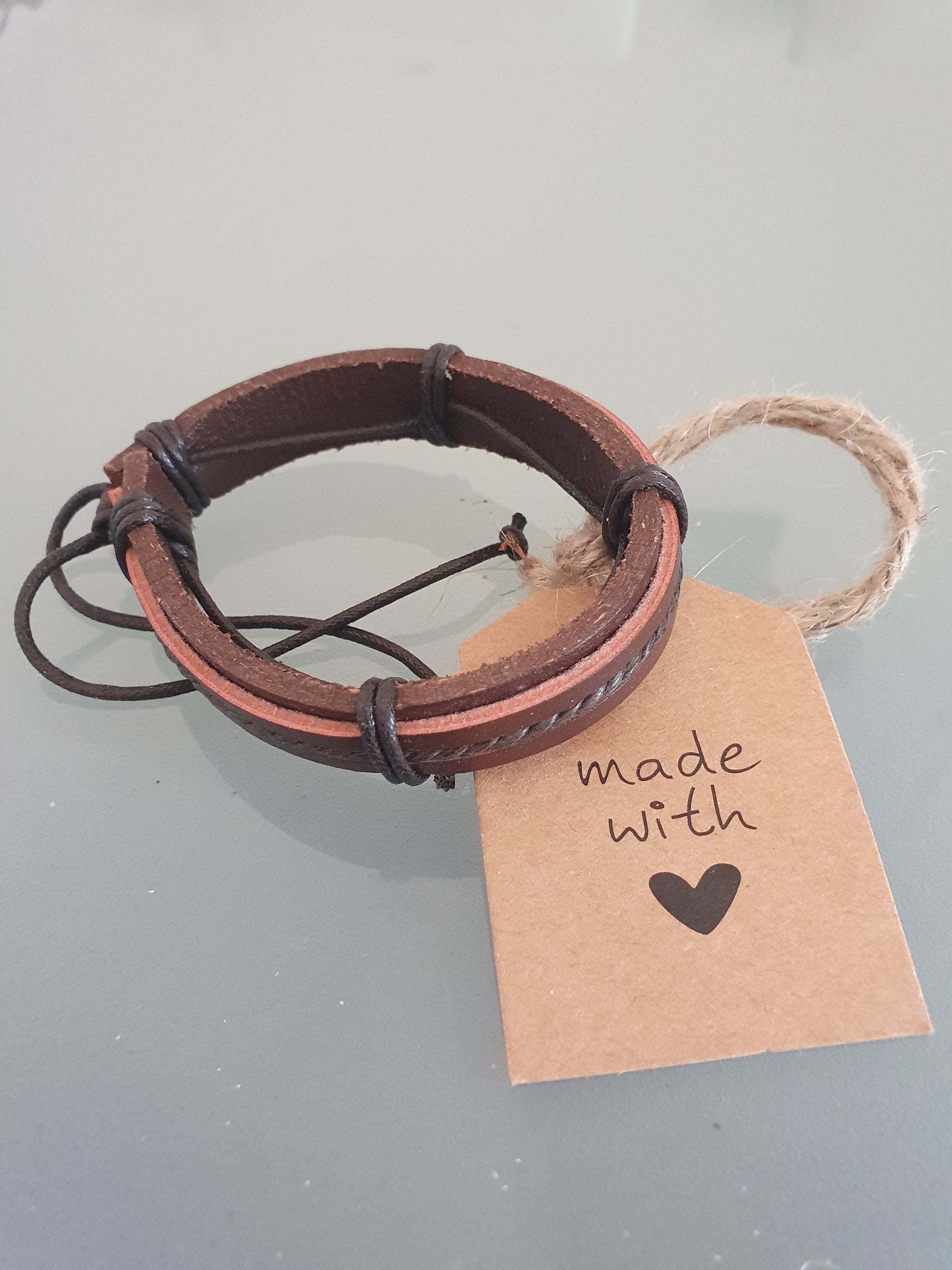 Adjustable Leather Friendship Bracelet Etsy