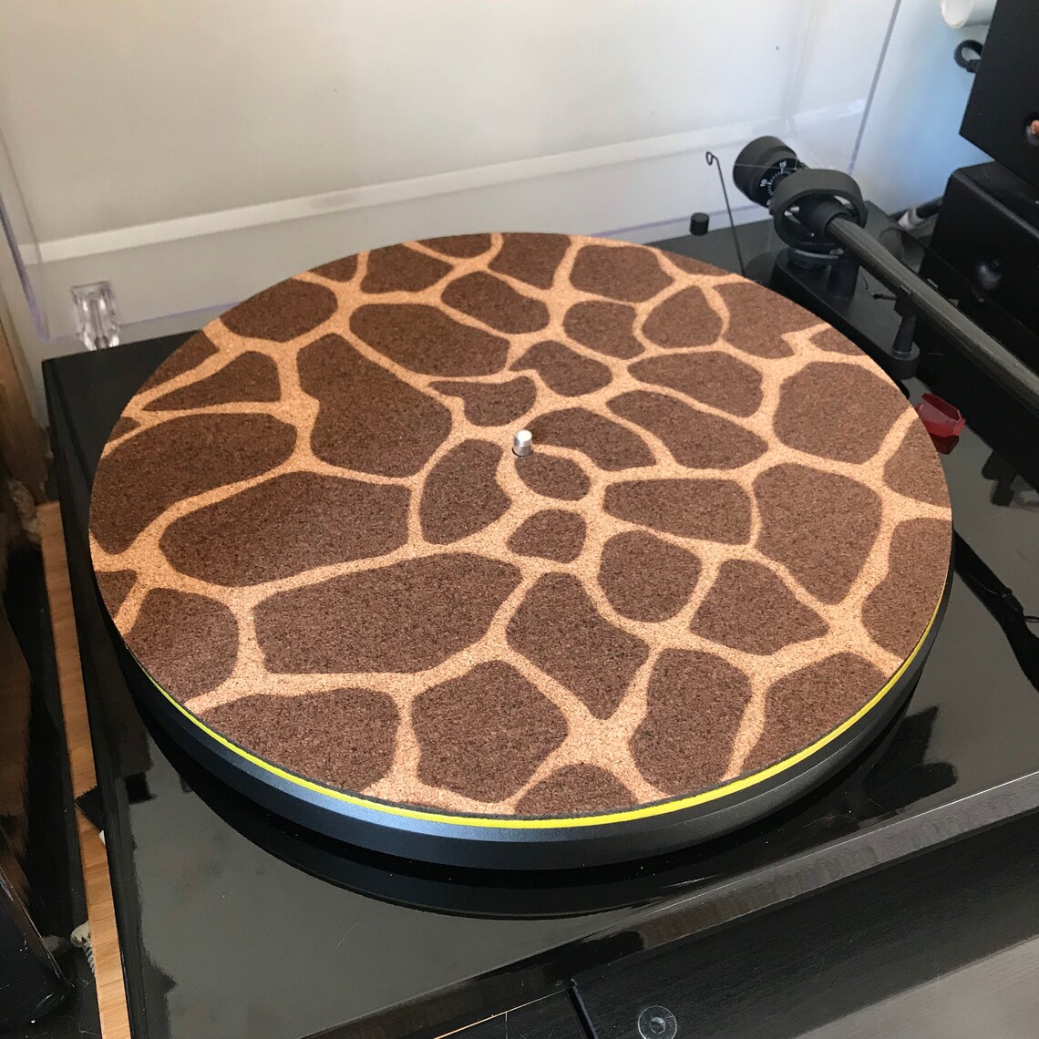 Cork Turntable Slip Mat Animal Design Giraffe Laser Etsy