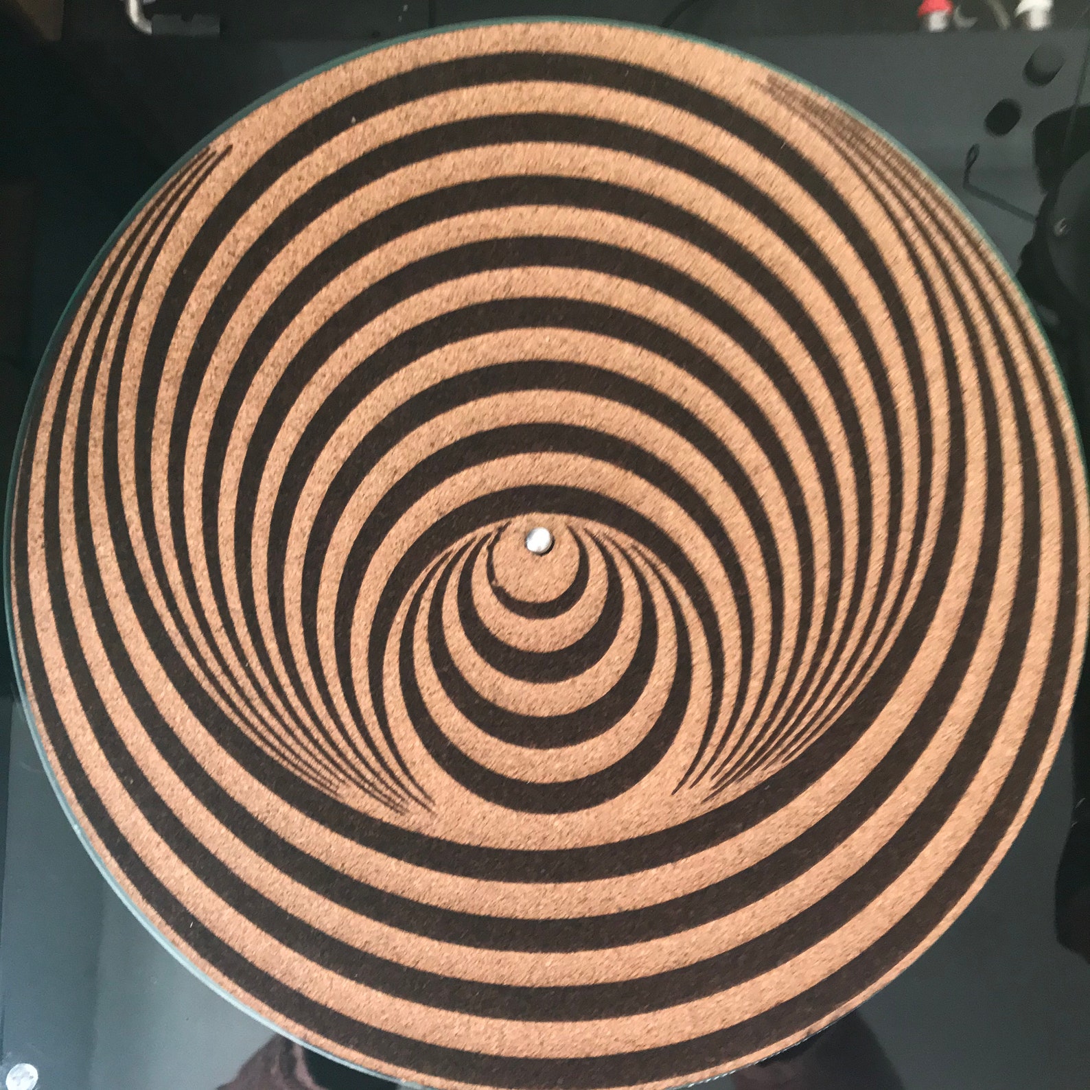 Cork Turntable Vinyl Record Slip Mat Vertigo Swirl Etsy UK