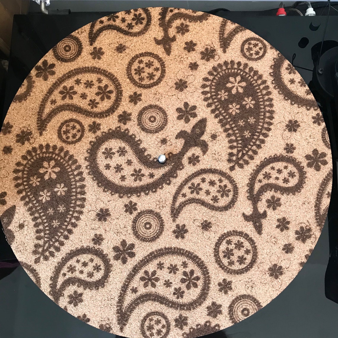 Cork Turntable Slip Mat Paisley Laser Etched Laser Etsy