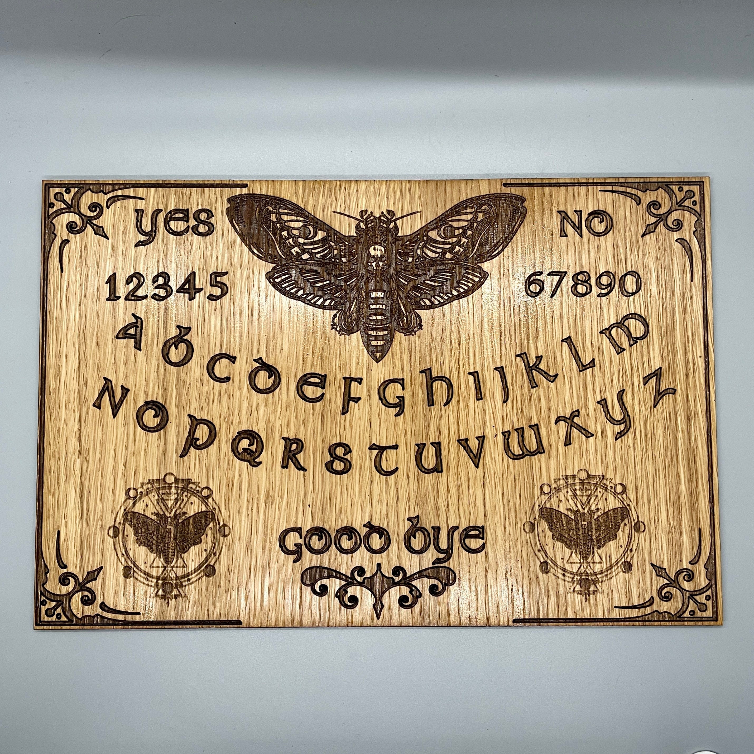 Achat Planche en bois type Ouija - Objet Décoratif, fait main, artisanal,  cadeaux, fabriqué en France, gravure laser, original, insolite, déco en gros