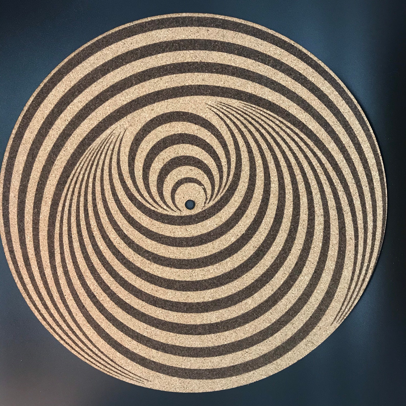 Cork Turntable Vinyl Record Slip Mat Vertigo Swirl Etsy