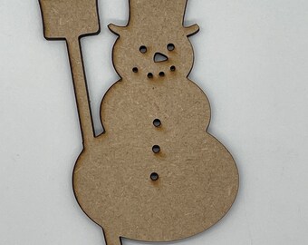 MDF | Craft Blank | Christmas| Snowman Shovel | Bauble | Hanging ornament| Laser Cut | Many sizes available