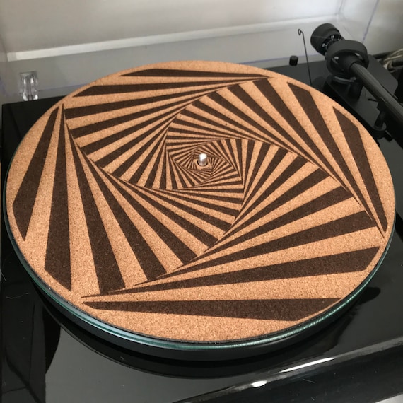 Spiral Cork Turntable Mat Slipmat Spiral Cork Turntable Mat Slipmat