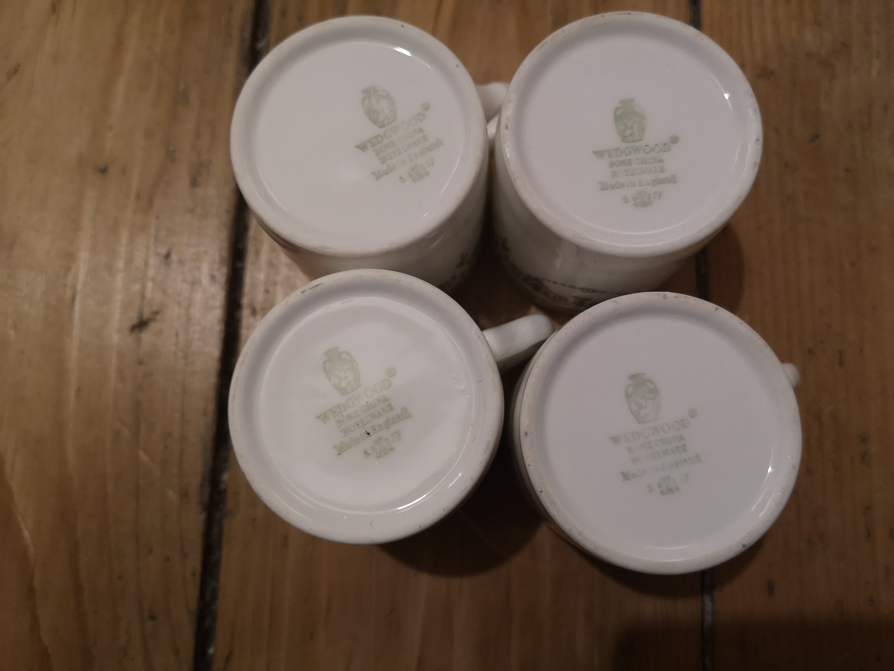 Wedgwood Set Bone China Espresso Cups Four in a Set Etsy UK