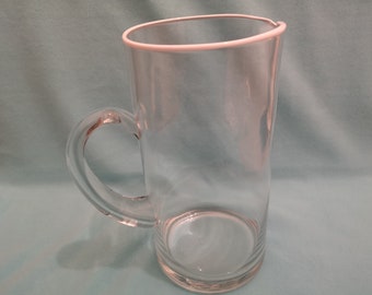 Mundgeblasenes Glas 5 Liter Krug, klares Glas mit GriffAusgießer