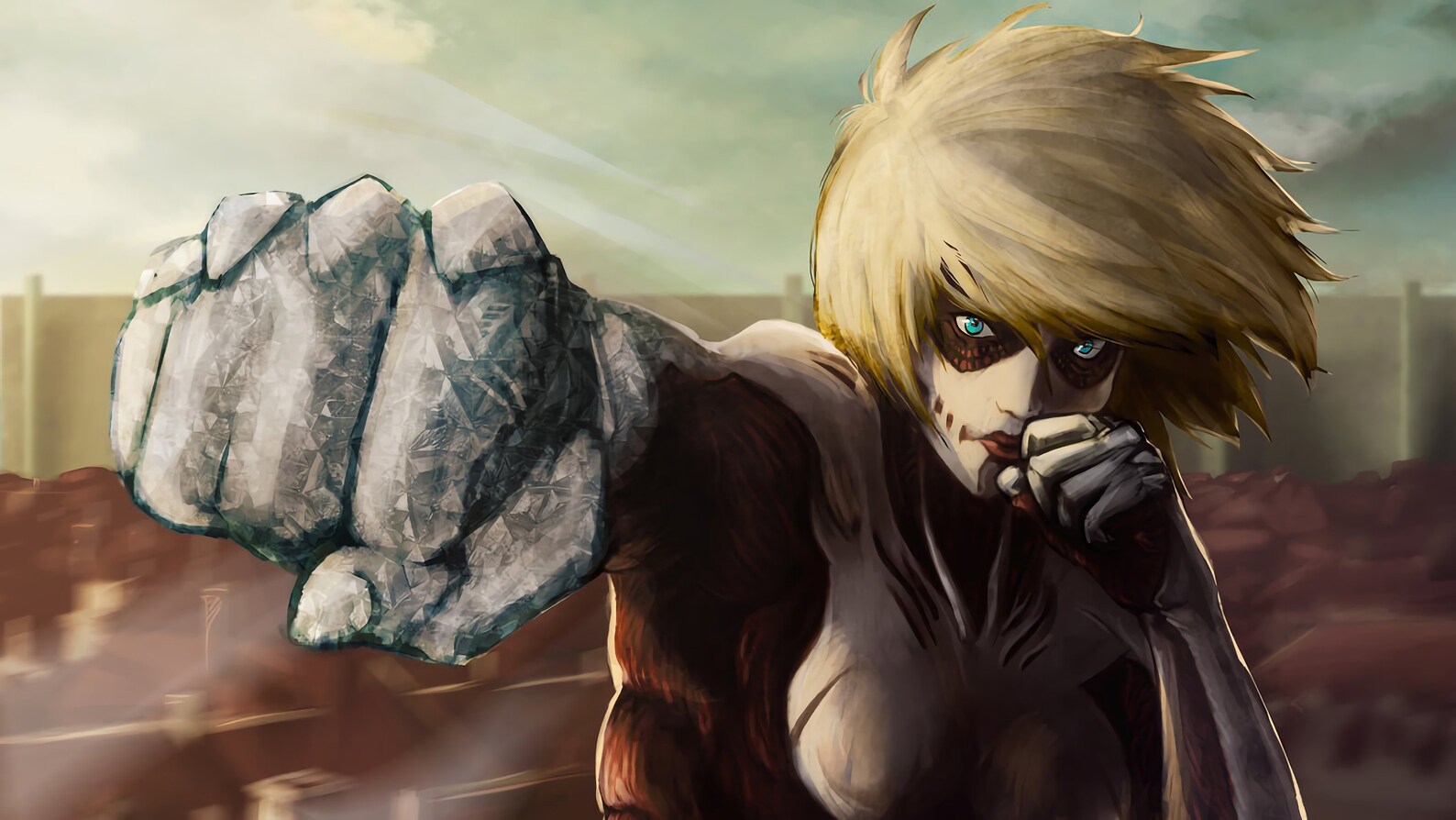 Female Titan Annie Leonhart Aot Digital Print Download anime Etsy
