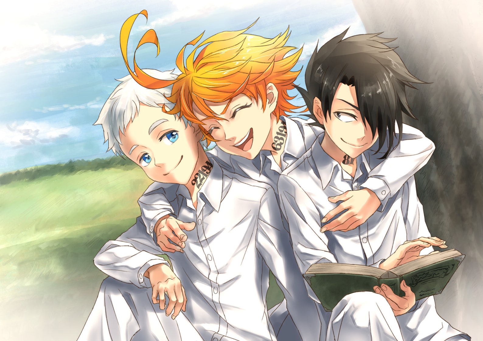 The Promised Neverland Anime Emma Norman Ray Digital Download | Etsy