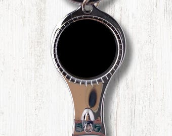 Blank nail clipper cabochon tray, pop-off bottle opener bezel, 25.5mm cabochon setting, DIY bridesmaid gifts, DIY purse accessory, set of 5