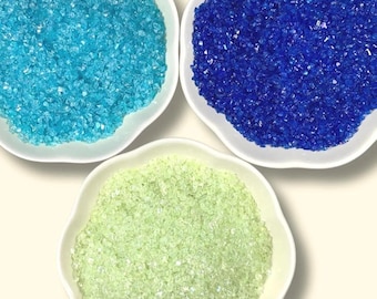 Crushed glass for crafts, 4 oz, 1-3mm irregular broken glitter glass for resin craft, Turkish lamps,  mosaics, CLOSEOUT (G0226-228)