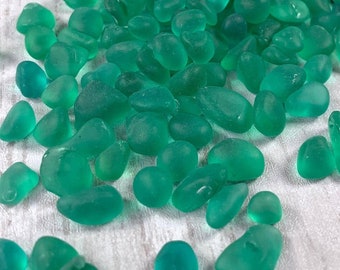 Seafoam sea glass stones for sea glass art, tumbled glass pebble for vase filler, matte glass rocks, glass for crafting, approx. 4oz / 112g