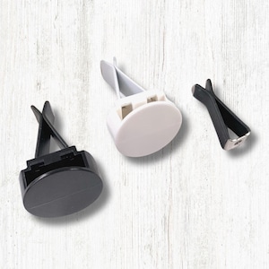 Set of 5 car vent clip blanks, white or black DIY car vent charm bases, air freshener diffuser clips for cars, 2 styles (K0283, L0303/305)