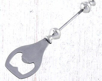 5 beadable bottle opener blanks, DIY beadable beer bottle opener, barware gift for beer lover, gift making supplies (D0177)