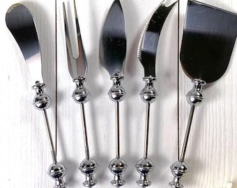 Beadable blanks, charcuterie utensils for cheese board, DIY gifts for hostess, beadable cheese knives set, fork, spreader, housewarming gift