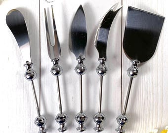 Beadable blanks, charcuterie utensils for cheese board, DIY gifts for hostess, beadable cheese knives set, fork, spreader, housewarming gift