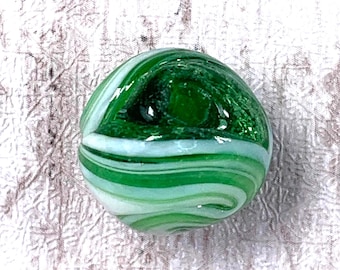 Green and white round beads, lampwork glass beads necklace making supplies, lampwork beads for jewelry, swirl beads for crafting, set of 10