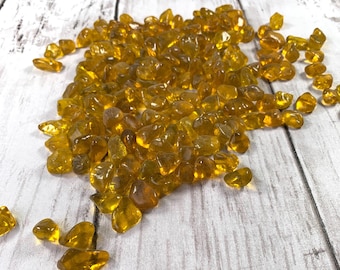 Orange glass chips for jewelry, glass pebbles for vase filler, polished glass rocks, glass for crafting, aquarium glass approx. 8 oz / 225 g