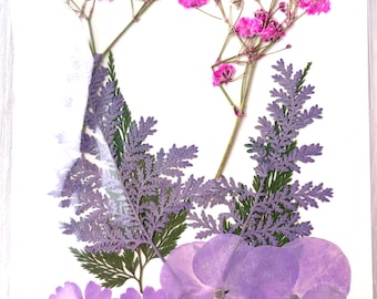 2 packs of dried pressed purple and pink flowers, preserved flowers and leaves for resin art, framed floral arrangement, candles