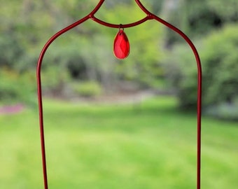Red hummingbird swing, hummingbird perch feeder accessory, bird watching gift, new home gift, hummingbird gifts for bird lovers, mom or dad