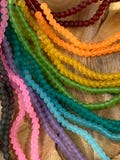 6 mm frosted glass beads for jewelry, cultured sea glass round beads for earrings, DIY supplies for beaded bracelets, approx. 125 beads
