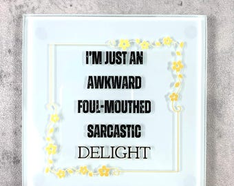 I'm a delight funny magnets for office, sarcastic gifts for her, sassy magnets for fridge, work bestie gift, whiteboard magnets, cubicle
