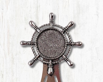 Clip bookmark kit with helm, 5 sets, nautical theme party favors, craft night kit, photo bookmarks (B0093)